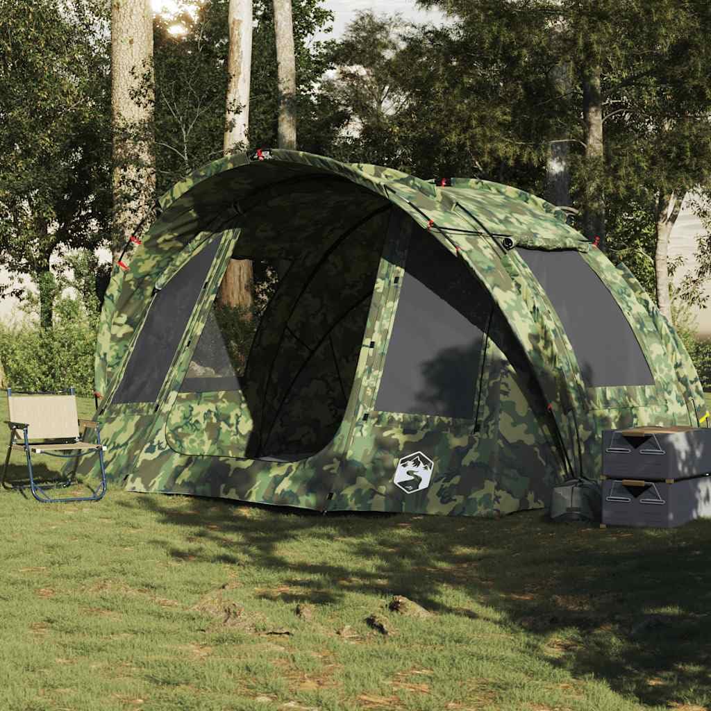 Tenda da pesca per 2 persone, modello mimetico, impermeabile, 330 x 315 x 176 cm, per campeggio, attività all'aperto, con protezione UV, leggera, portatile, per pesca e spiaggia