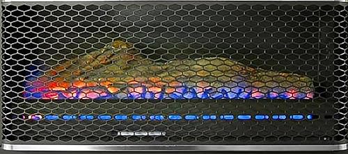 Miniatura 5 de Duluth Forge Sistema de chimenea de gas sin ventilación de combustible dual con manto, control de termostato, 1 troncos de fuego, uso con gas