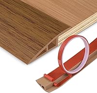 Self-Adhesive Vinyl Floor Transition Strip - Orange Oak Door Threshold Ramp for Carpet to Tile, Laminate (1/5"-2/5", 3.3ft)