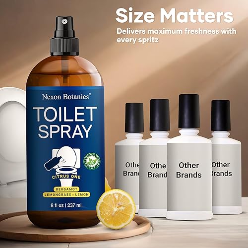 Miniatura 8 de Citrus One - Aerosol para inodoro de 8 onzas líquidas, espray para baño previo a la excremento del inodoro, ambientador en aerosol, tamaño de viaje,