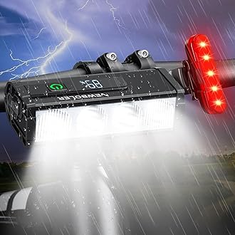 Bike Lights for Night Riding, 4800 Lumen Bike Front Light with Digital Display, USB Rechargeable Bicycle Light, IPX5 Waterproof Bike Headlight for Adult Kid Mountain