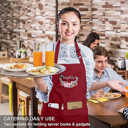 Miniatura 5 de BeautyWill Delantal personalizado con foto Diseño personalizado Nombre Texto Imagen Delantal de Chef Delantal de cocina impermeable