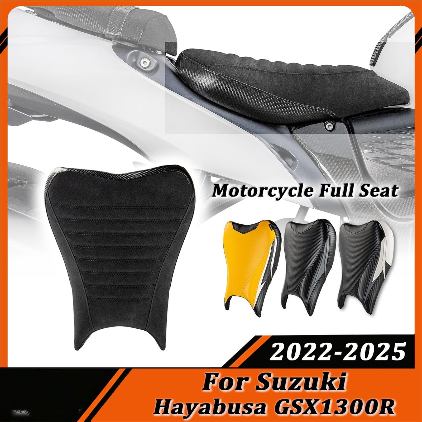 Poduszka Poduszka siedzenia kierowcy z przodu pasuje do Hayabusa GSX1300R GSX 1300R 2022-2025 akcesoria motocyklowe Motocykl Siedzisko(Black)