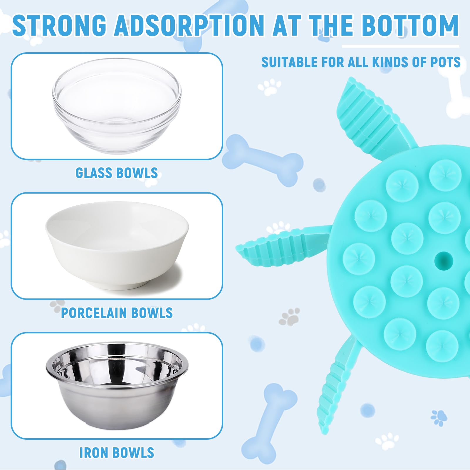 Anseom 2 Pcs Spiral Dog Bowl Insert, Cuttable Pet Slow Feeder, Anti Sling Pet Bowl Insert - Image 4