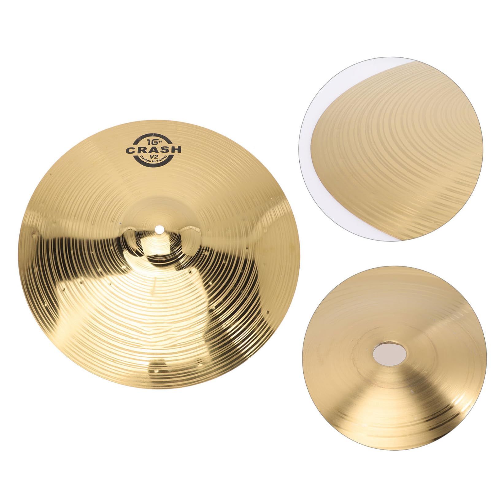 Vaguelly 16 pulgadas Crash Cymbals - Platillos de latón para principiantes (40 cm)