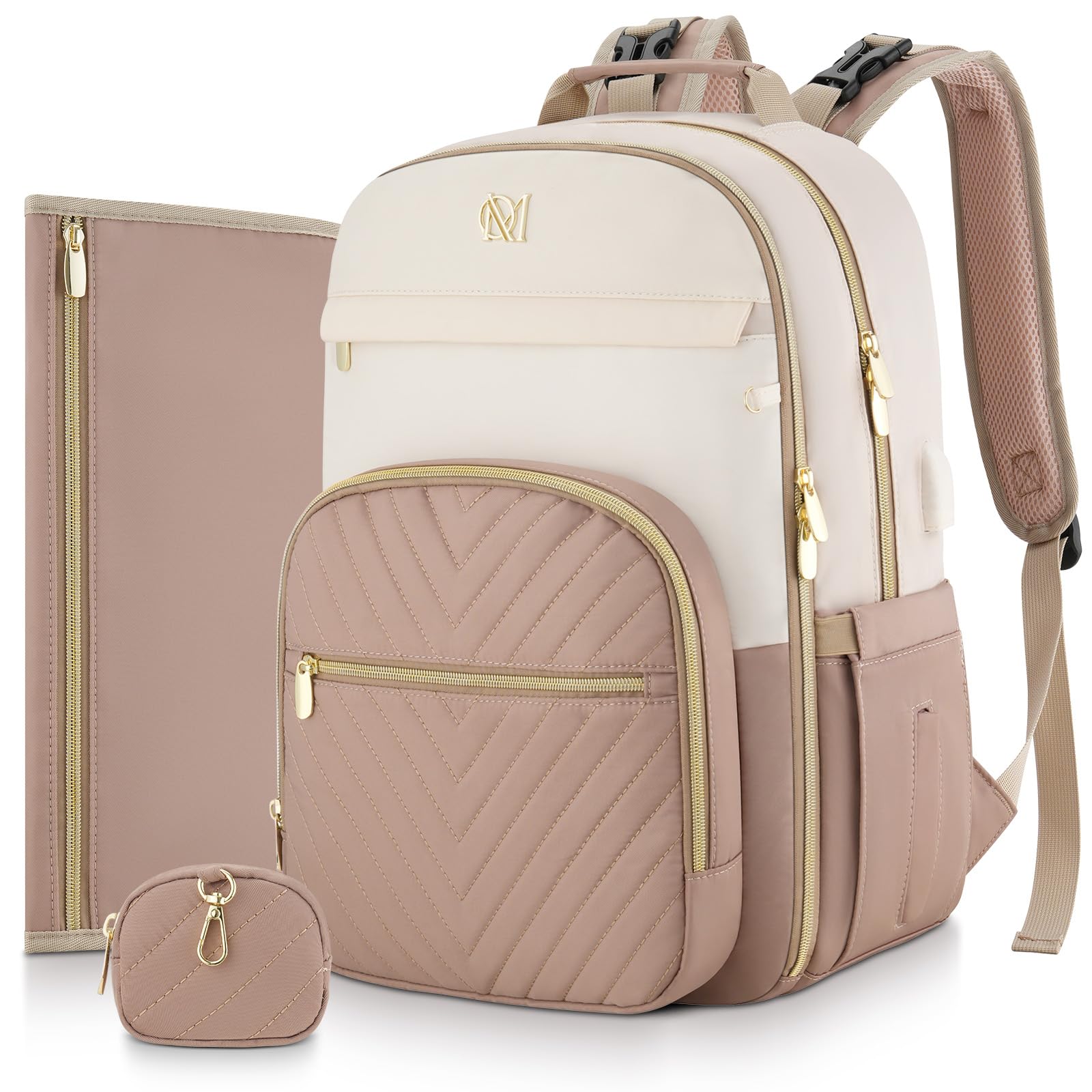MOMUVO Quilted Diaper Bag