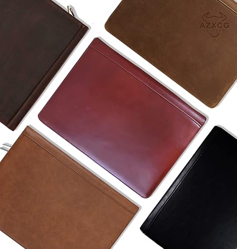 Miniatura 6 de Cartera de cuero personalizada con carpeta de 3 anillos, organizador de padfolio de negocios, carpeta de negocios con cremallera con portapapeles,