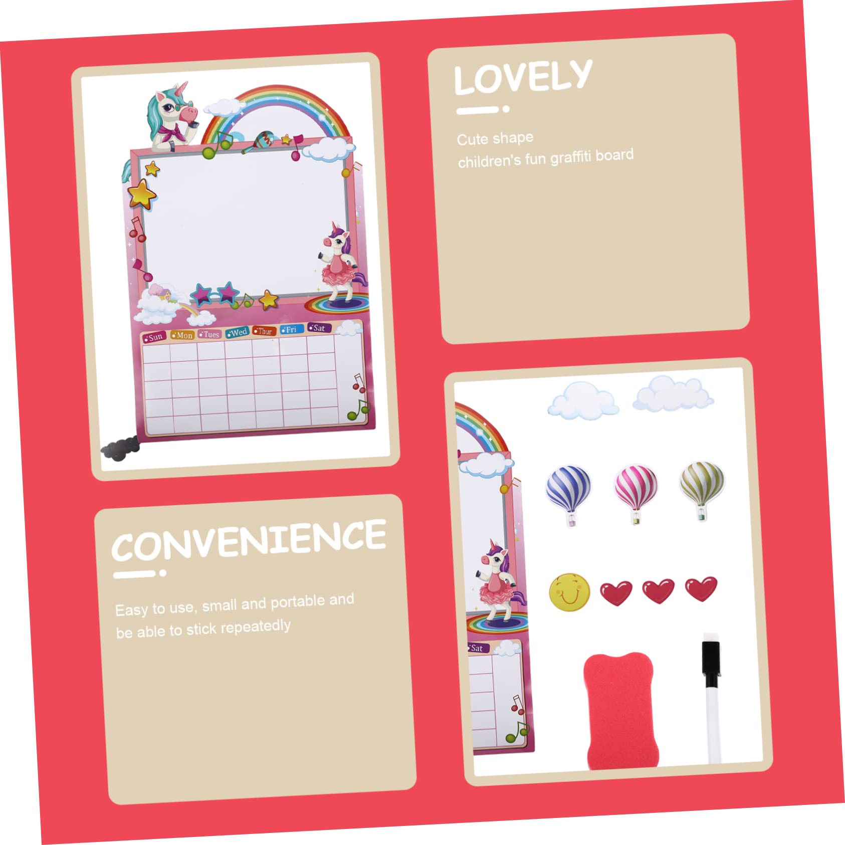MAGICLULU 5 Set Bloc Notes Lavagna Da Cucina Adesivi Del Programma Di Pianificazione Adesivo Magnetico Mini Lavagna Bianca Frigo Magneti Mini Frigo Per Bambini Colorful Magnete in Gomma