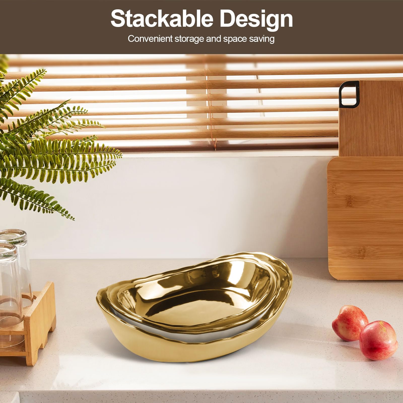 JUNYFFF Corbeille À Fruits 3 Étages Pour Cuisine,3 Etages Bol De Fruits En Céramique, Présentoir De Fruits Pour Pain De Légumes Aux Fruits,Panier De