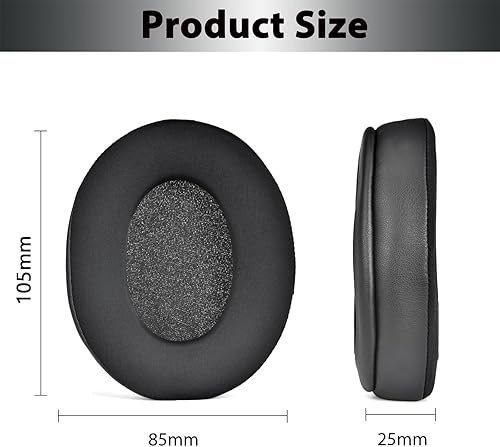 Miniatura 35 de Almohadillas de repuesto WH-CH710N, almohadillas para auriculares de piel sintética de proteína, almohadillas para Sony WH-CH700N, WH-CH710N, Negro