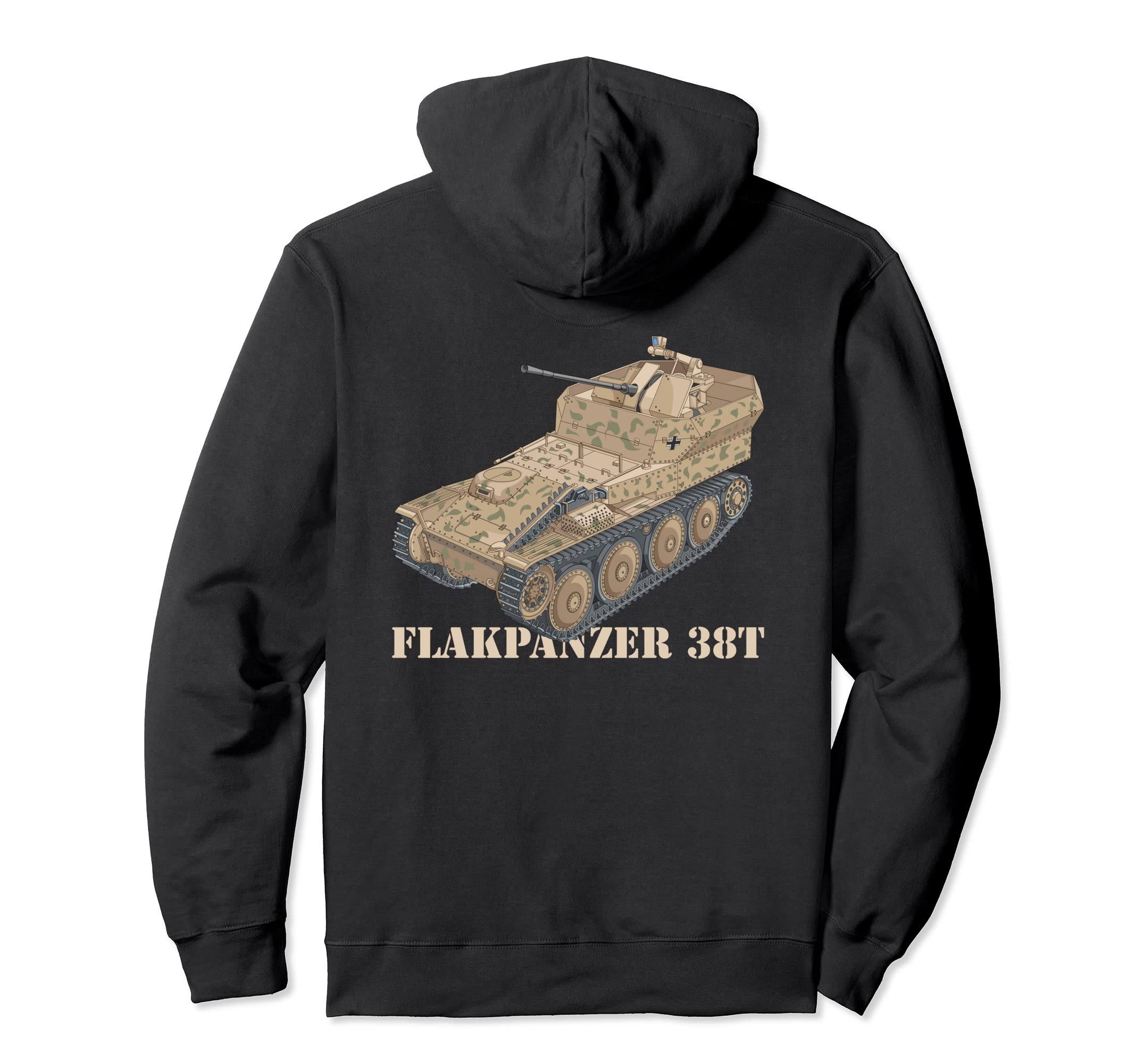 Flakpanzer 38 t German WW2 Anti Aircraft Tanks Diagram Pullover Hoodie