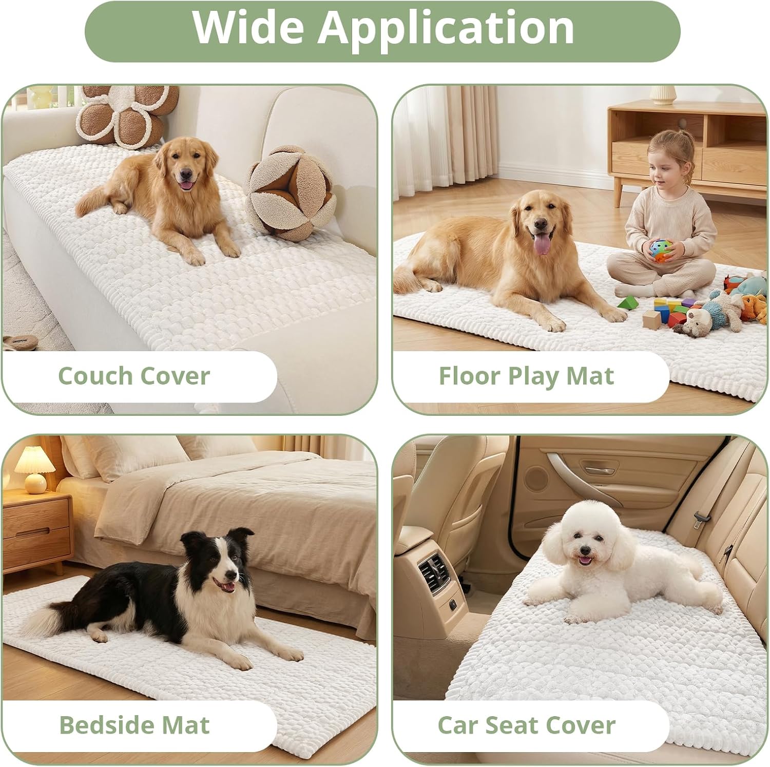 ostepdecor washable couch cover for dogs, thick pet friendly sofa covers, soft couch protector, paw cart sofa slipcovers, cushion protector for leather, sectional, loveseat (27.6" x 82.7", white) cozy white 27.6" x 82.7" 1 pack