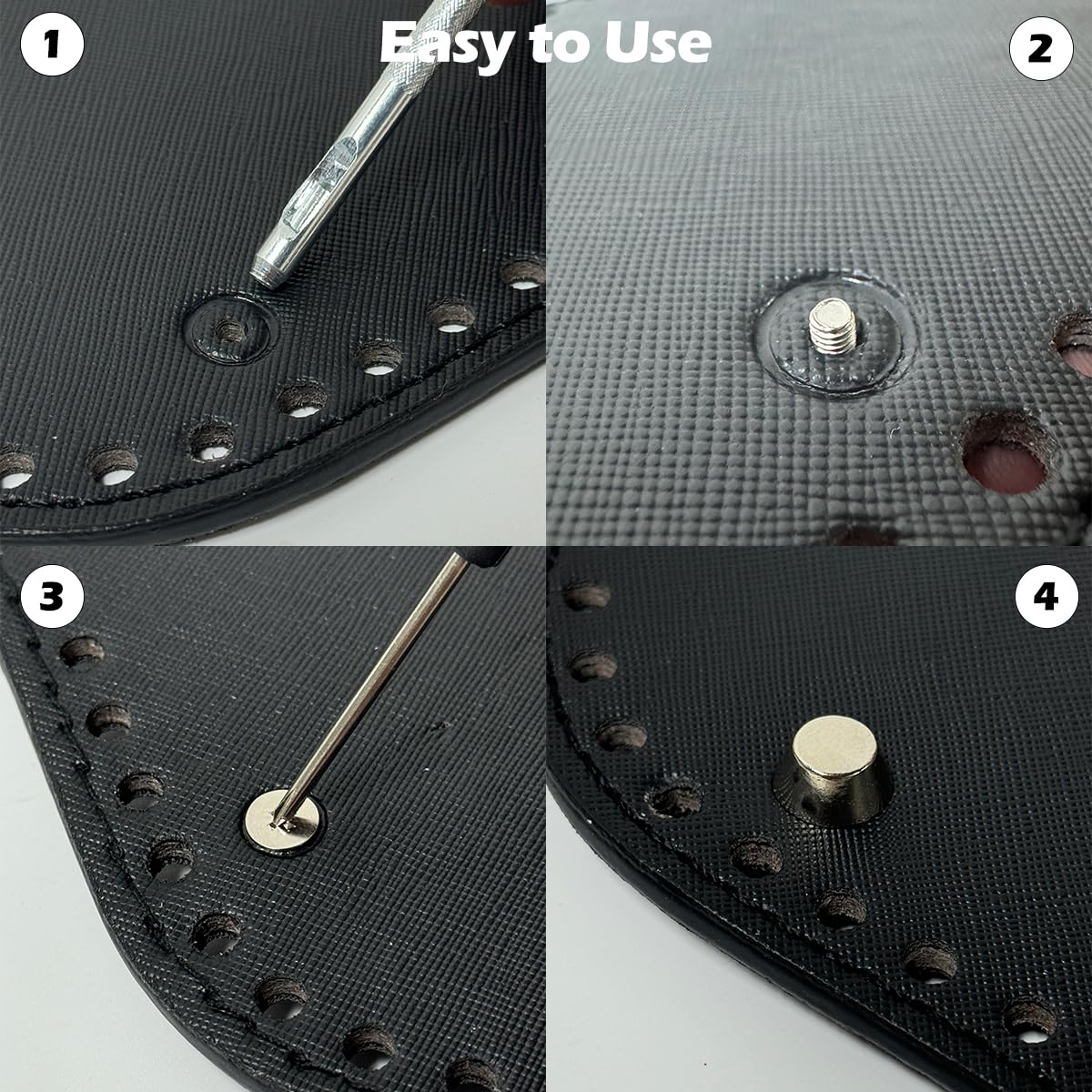 Bodemnagels voor tassen 15 mm zilverkleurig | Stoffen Hemmers