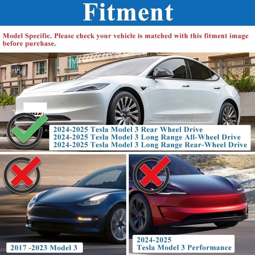 Uniwersalny spoiler Do Tesla Model 3 Highland 2024-2025 | Przedni Dokładka przedniego zderzaka
