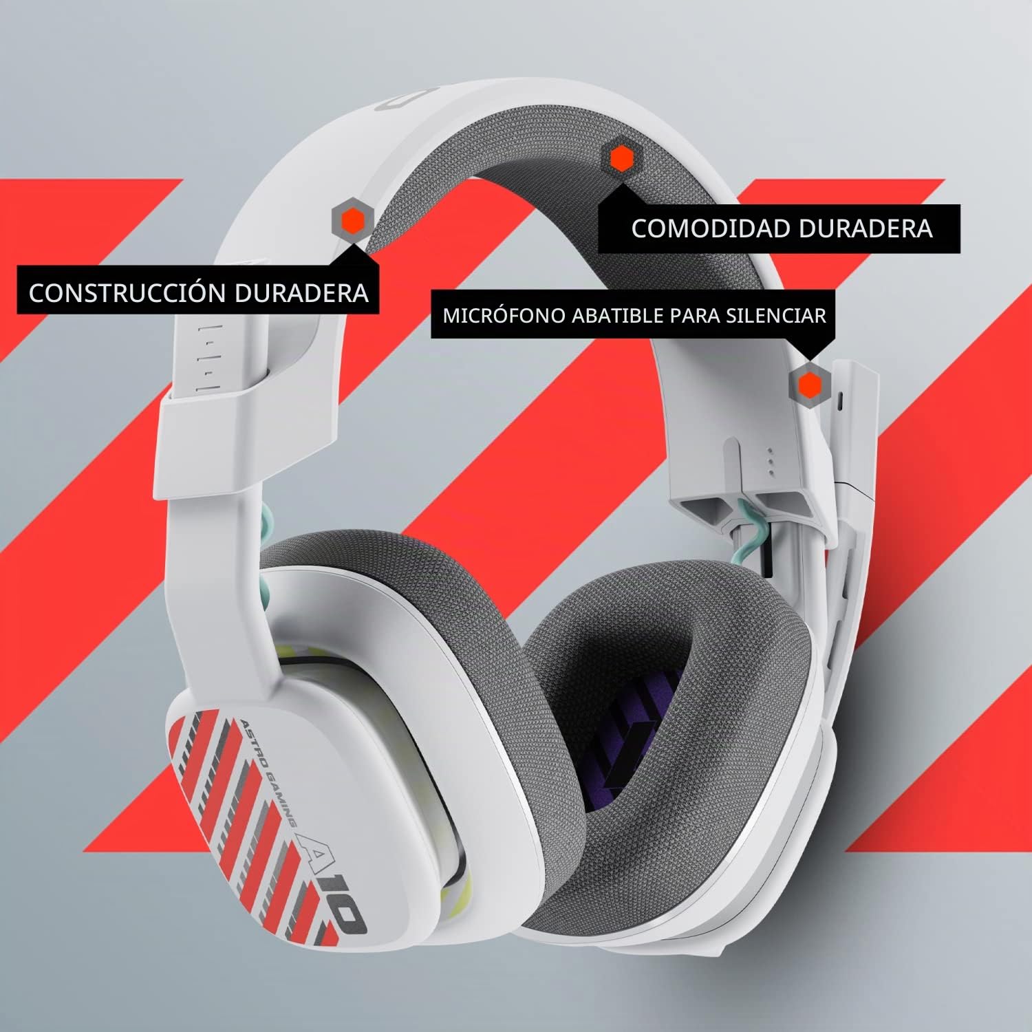 ASTRO Gaming A10 Gen 2 - Auriculares de diadema con cable y micrófono flip-to-silencioso, controlador de 32 mm, compatible con PlayStation, color blanco (reacondicionado)