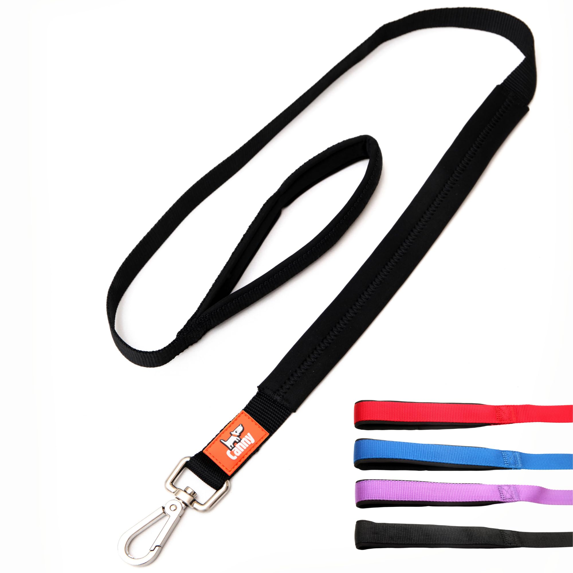 Canny Lead – Anti‑Pull Dog Lead for Headcollars incl. Canny Collar | Soft Padded Grip | Encourages Calm Walking – 120cm x 25mm, Black — image 1