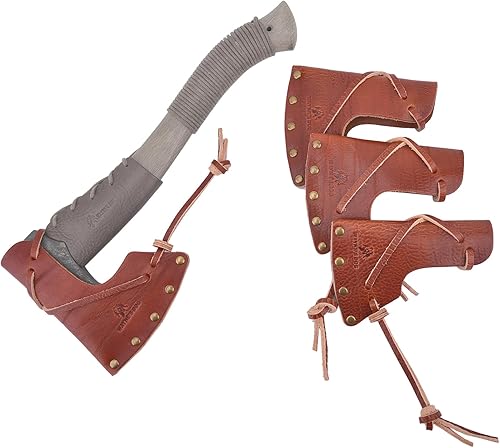 Miniatura 8 de Vintage Leather Axe Sheath, Veg-Tanned Leather Axe Hatchet Cover Protector
