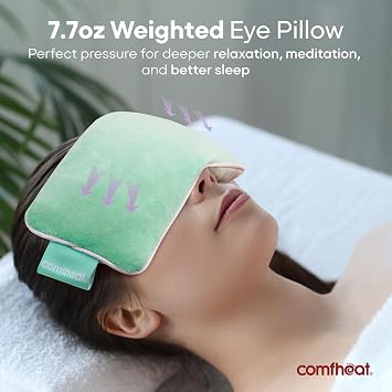 Lavender Weighted Eye Pillow - Soft Plush Removable Cover