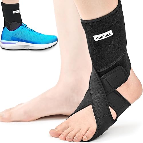 NEOFECT Soporte de pie negro derecho AFO para caminar, soporte de pie caído con zapatos, equipo de recuperación de accidentes cerebrovasculares,