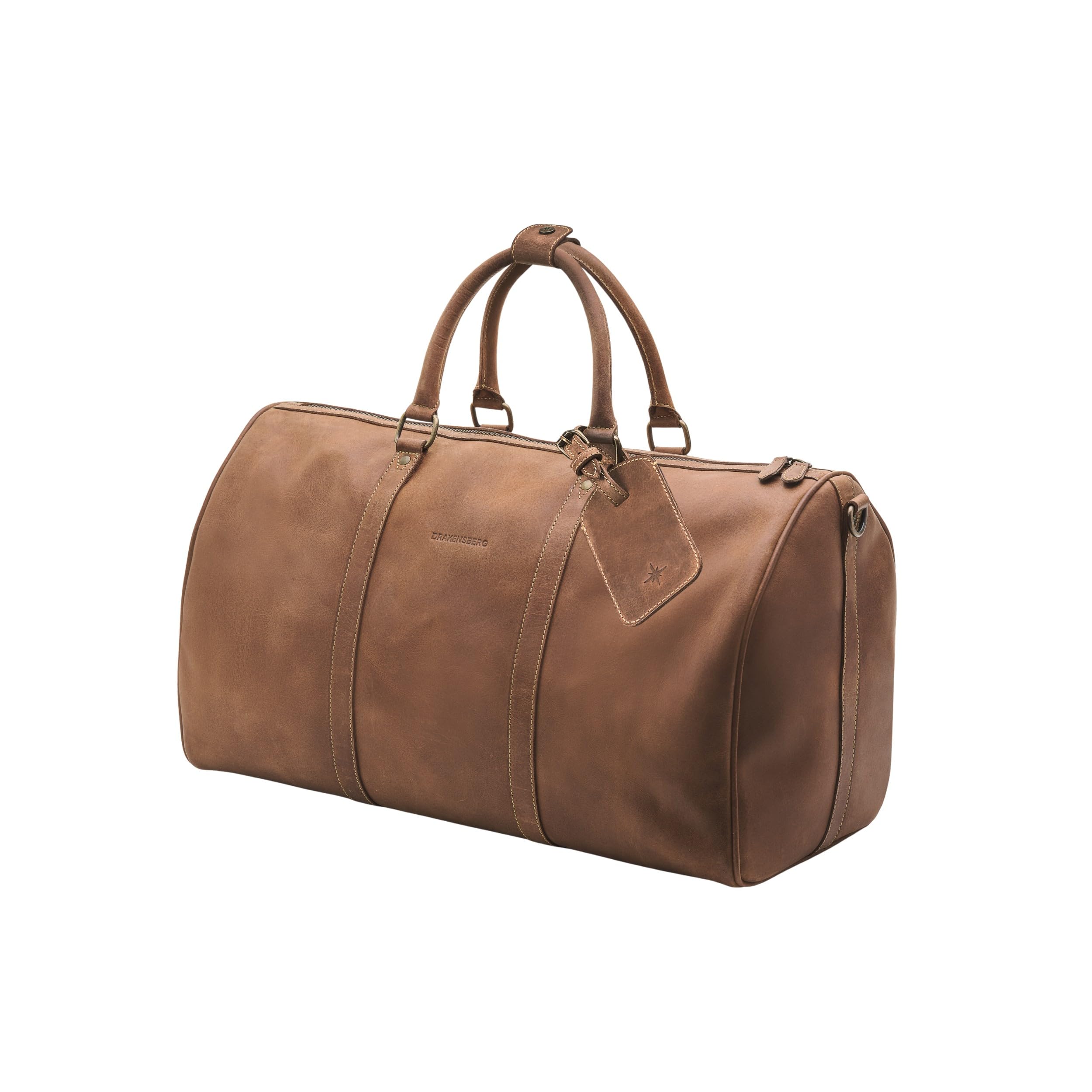 DRAKENSBERG Weekender 'John' - elegancka skórzana torba podróżna dla kobiet i mężczyzn, nadaje się do bagażu podręcznego, 40 l