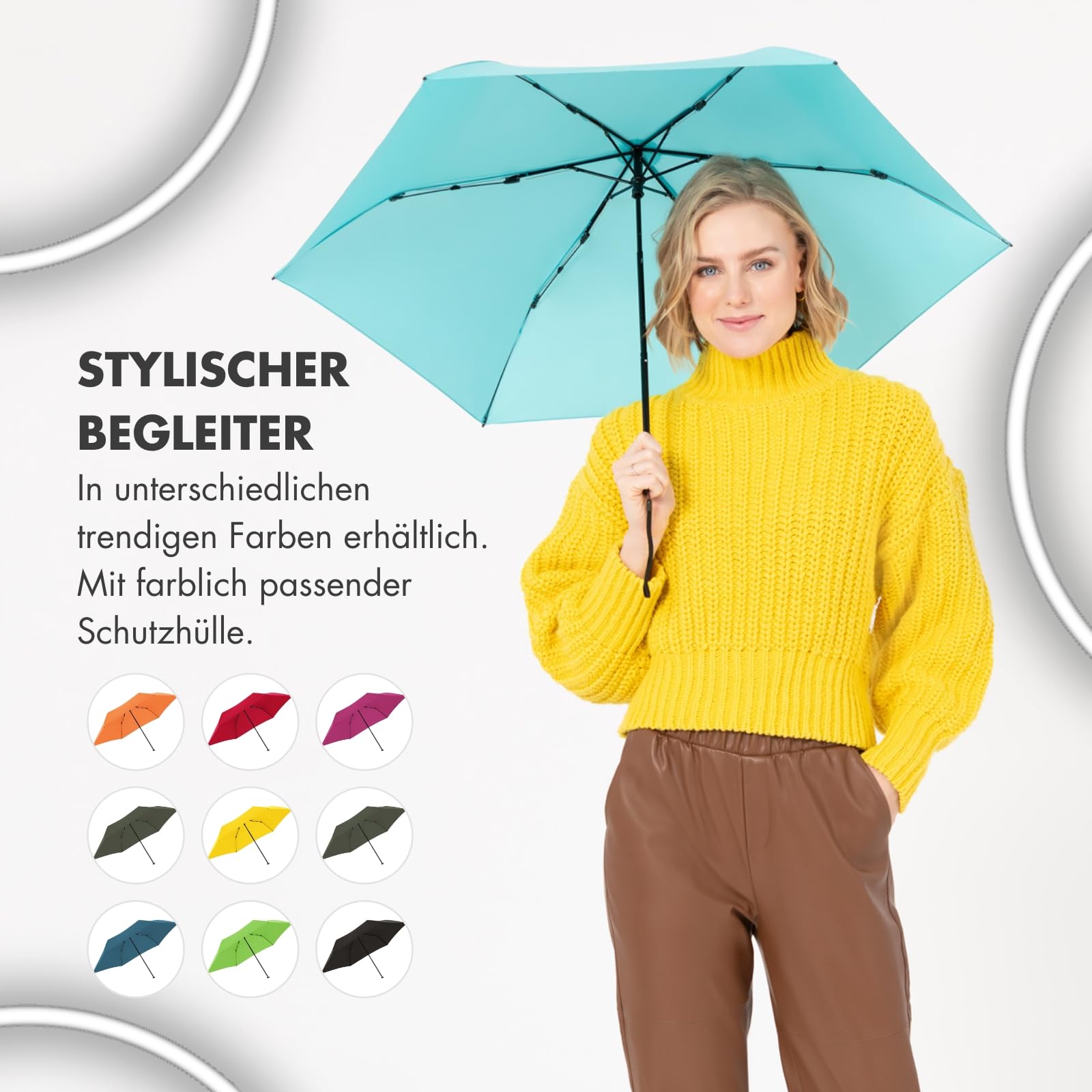 Doppler Taschenschirm Zero,99 Flat I Ultra leichter Regenschirm I Kleiner Schirm I Mini Regenschirm I Leicht zu Öffnen I Flach & kompakt I Taschenregenschirm windproof
