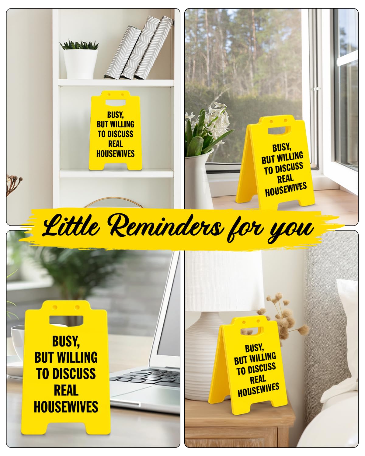 Funny Home Office Desk Decor Busy but Willing to Discuss Real Housewives Desk Sign, Real Housewives Gifts
