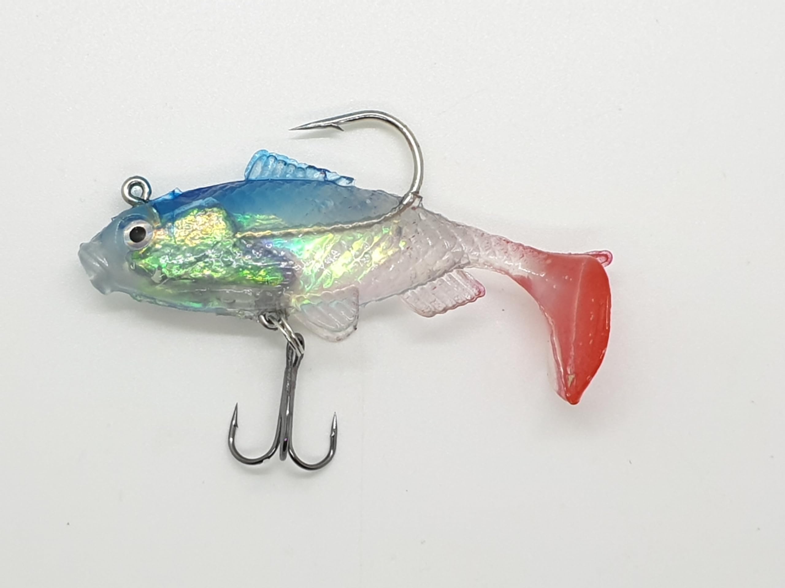 Fishing Lures Saltwater Silicone Soft Bait Artificial Baits, Fishing Spoon Double Hook | Fish Soft Fishing Lure | Pack of 1