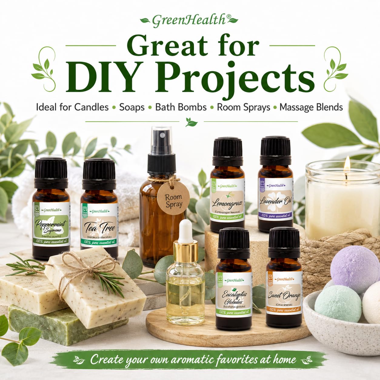 Amazon.com: GreenHealth Top 6 Essential Oil Gift Set – 100% Pure