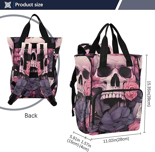 Miniatura 3 de xigua Mochila de pañales de calavera multifunción para bebé, impermeable, gran capacidad, mochila de viaje para mamá y papá, C44, Mochilas de viaje