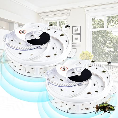 Dispositivo eléctrico de 2 piezas para trampa para moscas, insectos, insectos voladores, trampas de control automático para interiores, repelentes