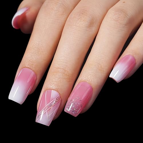 Vista 119 de AILLSA 450 puntas de uñas de gel extra cortas, puntas de uñas de gel de cobertura completa, punta de uñas postizas preliminadas a presión, 15