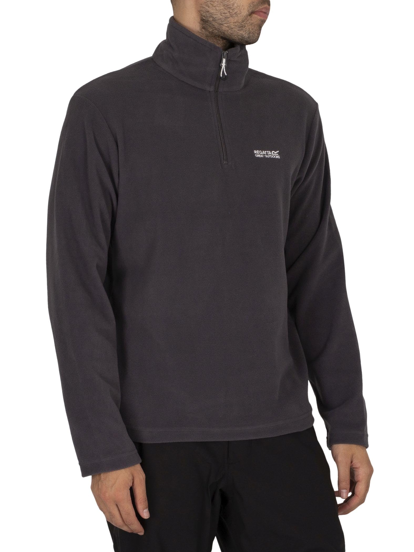 Regatta Thompson Homme Veste en Polaire col Montant 1/4 Zip Randonnée Chaud - Le Fer - XXL - 2