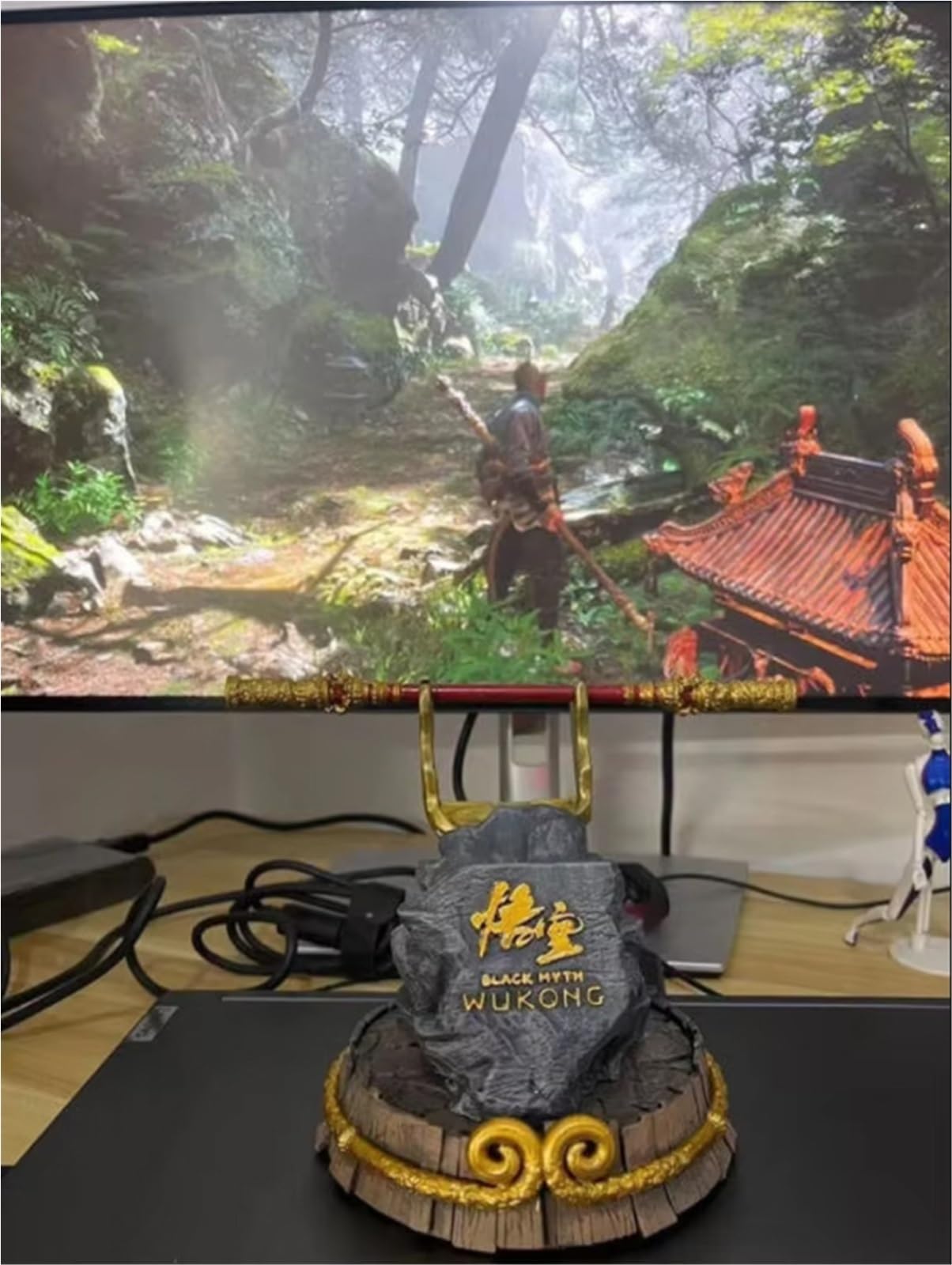 Black Myth Wukong Soporte para Mando De Juego con La Maldición De Apriete del Aro Dorado Y El Bastón De Ruyi De Nube De Bronce, Mando Universal para PS5/xbox/NS/Switch Pro