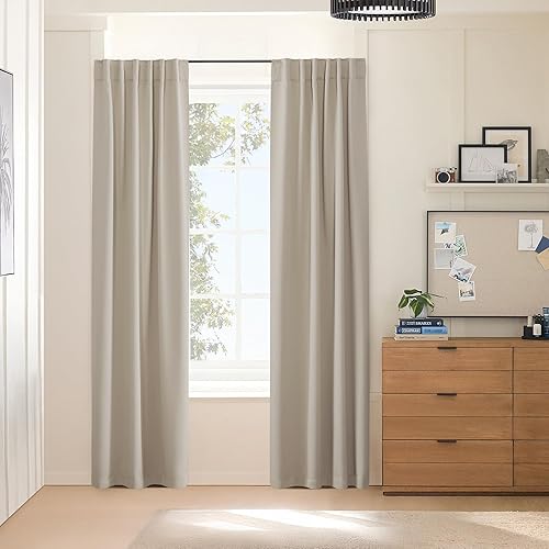 PONY DANCE Cortinas opacas con aislamiento térmico, paneles de tratamiento de ventana, cortinas opacas para oscurecer la habitación, cortinas opacas