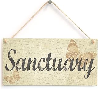 Meijiafei Sanctuary - Vintage Home Decor Sign Plaque 10"x5"