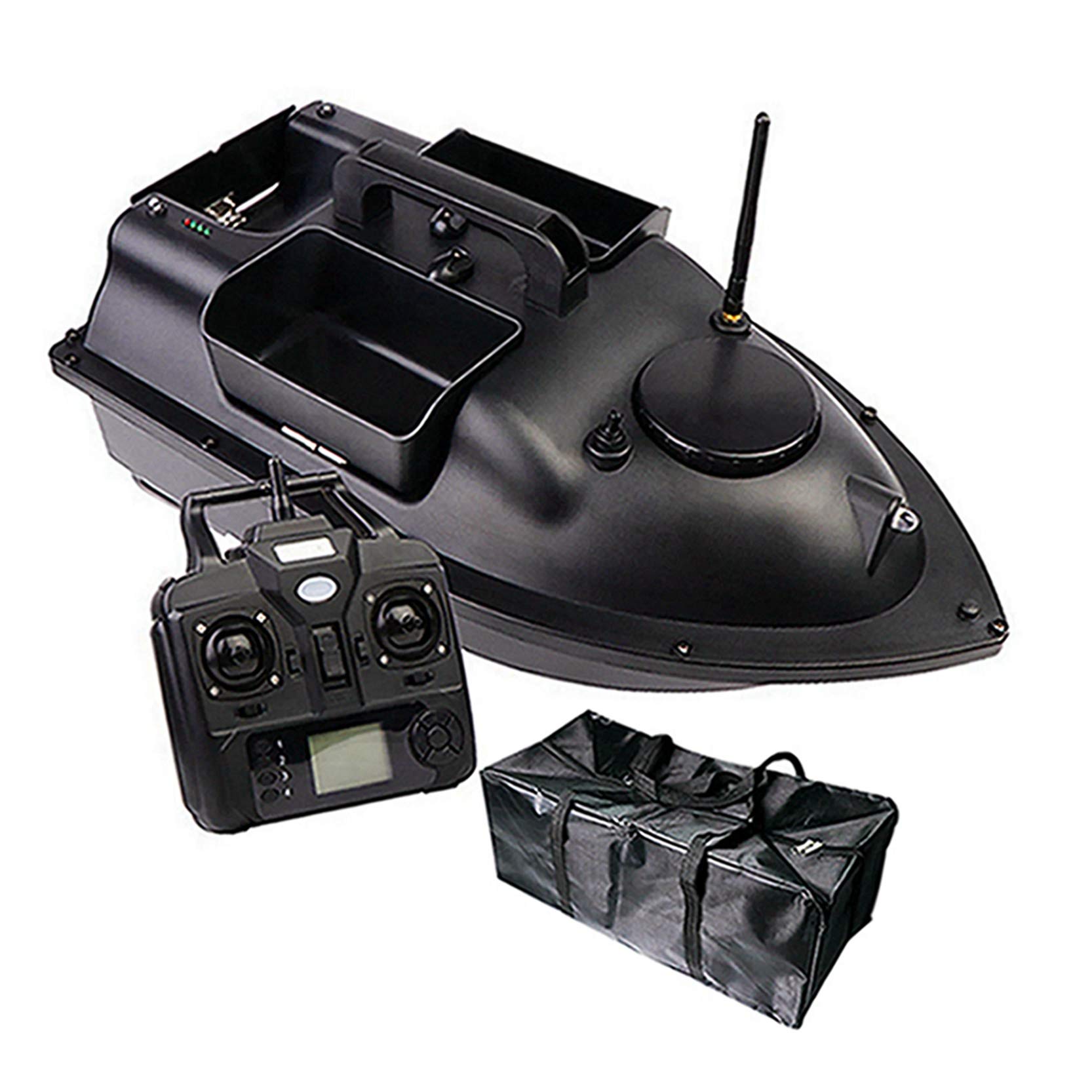 DINGYU RC Pesca Bait Boat GPS Posicionamiento Automático Devolución Dual-Motor Control Remoto De 500 Metros Pesca Barco De Control Remoto,12000Mah