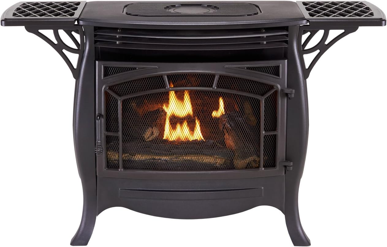 Duluth Forge Dual Fuel Vent Free Gas Stove - Model FDSR25, 26,000 BTU, Matte Finish, Remote Control