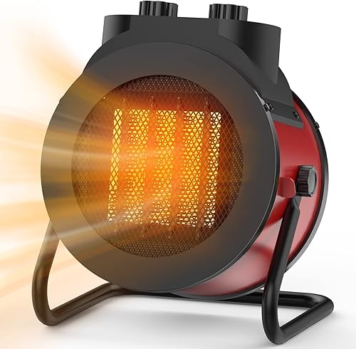 Calentadores de espacio para uso en interiores, calentador eléctrico PTC de 1500 W con ángulo ajustable de 90, calor de seguridad rápido, calentador