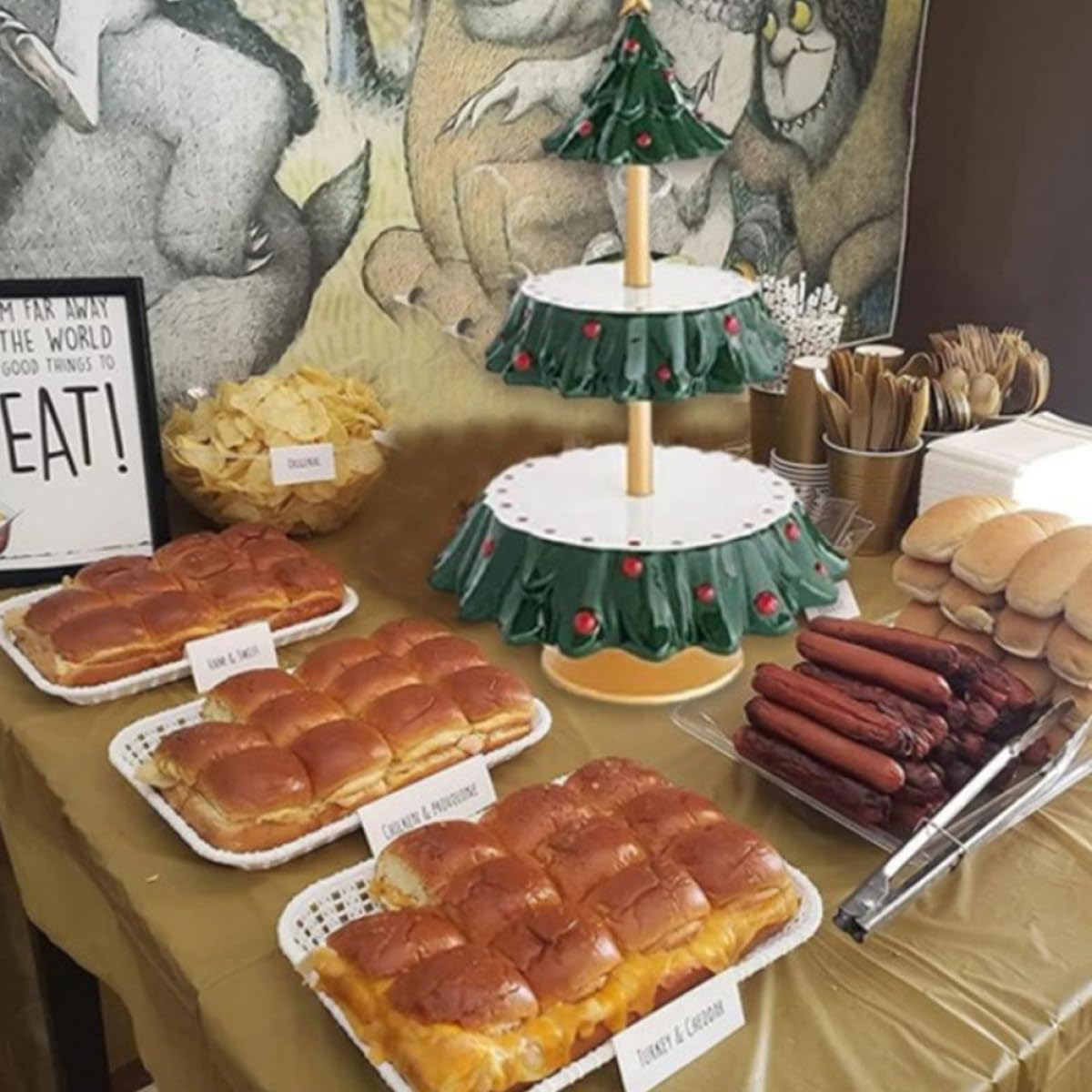 Kichvoe Weihnachtsteller und Snackplatte 1 Stück aus Langlebigem Material für Festliche Buffets und Desserttische Sorgt für Geordnete Präsentation von Snacks und Süßwaren