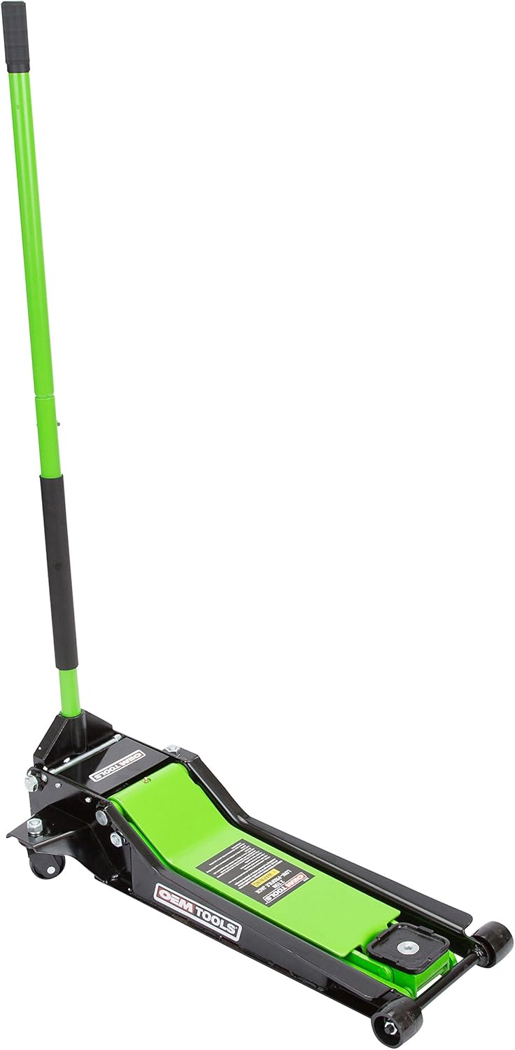 OEMTOOLS 24836 Hydraulic Floor Jack, 3-1/2 Ton Capacity, Car Jack Hydraulic Lift, Foot Pedal for Quick Vehicle Lift, Rapid Pump Jack, Rear Swivel Casters: Automotive