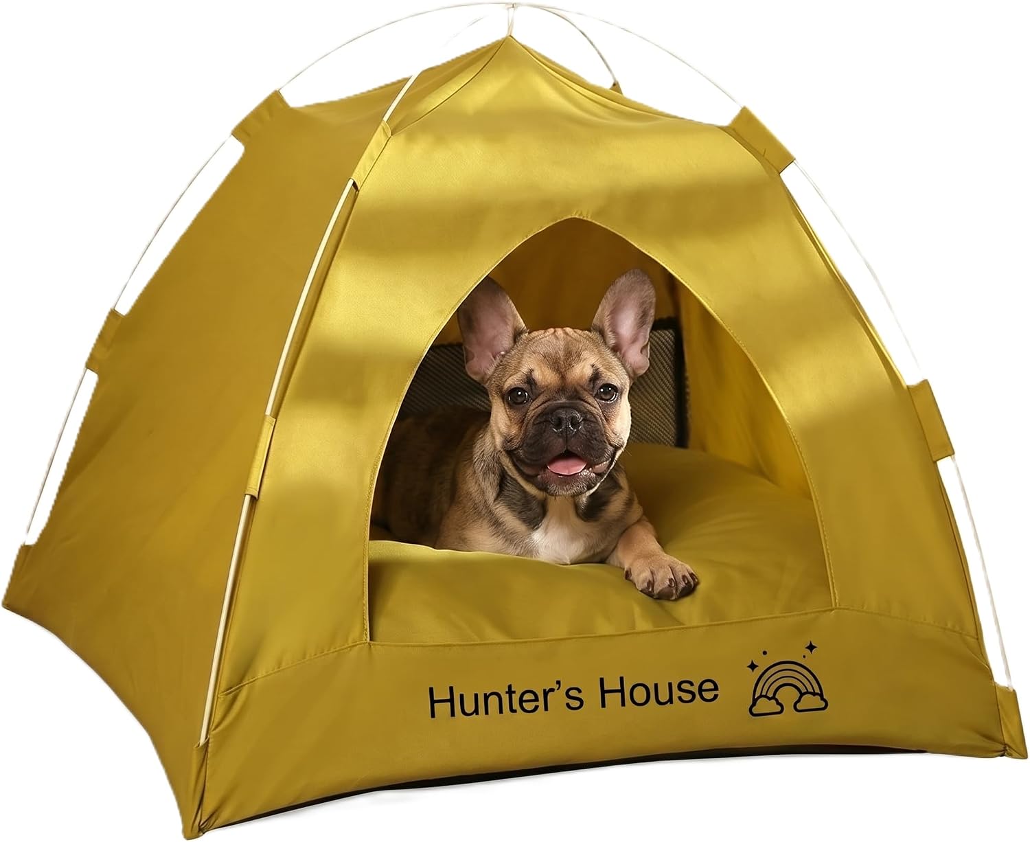 Personalized Dog Cat Pet Tent for Indoor with Name & Paw Print Multicolor