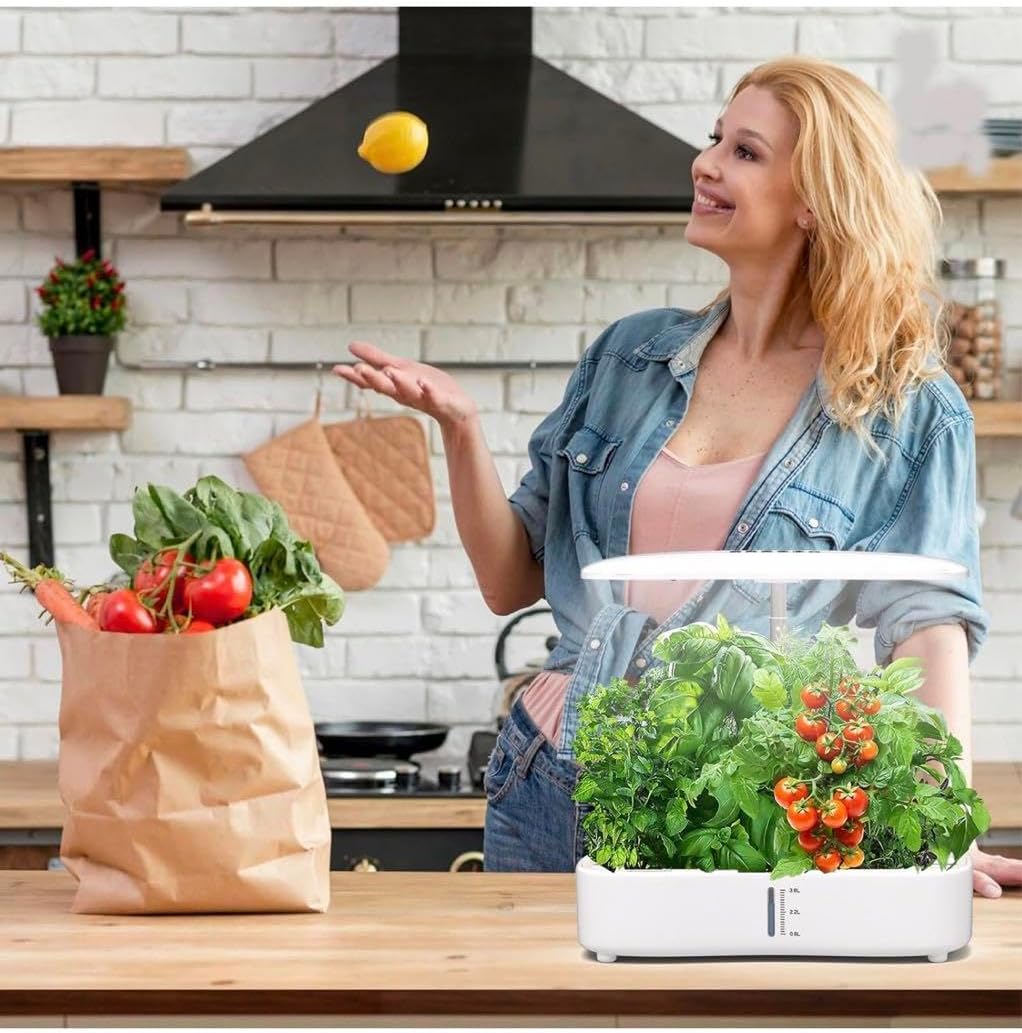 【HEYIRAN】 水耕栽培キット、LED植物成長ライトとスマートディスプレイ