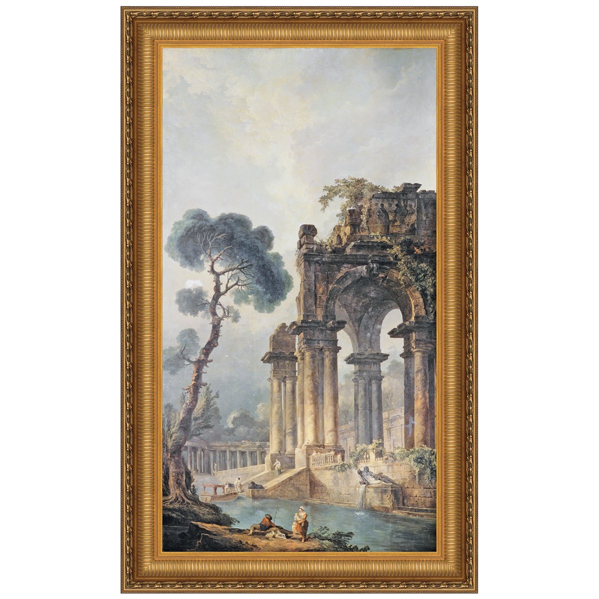 Design Toscano The Ruins Near The Water, 1779, Canvas Replica Painting: Small