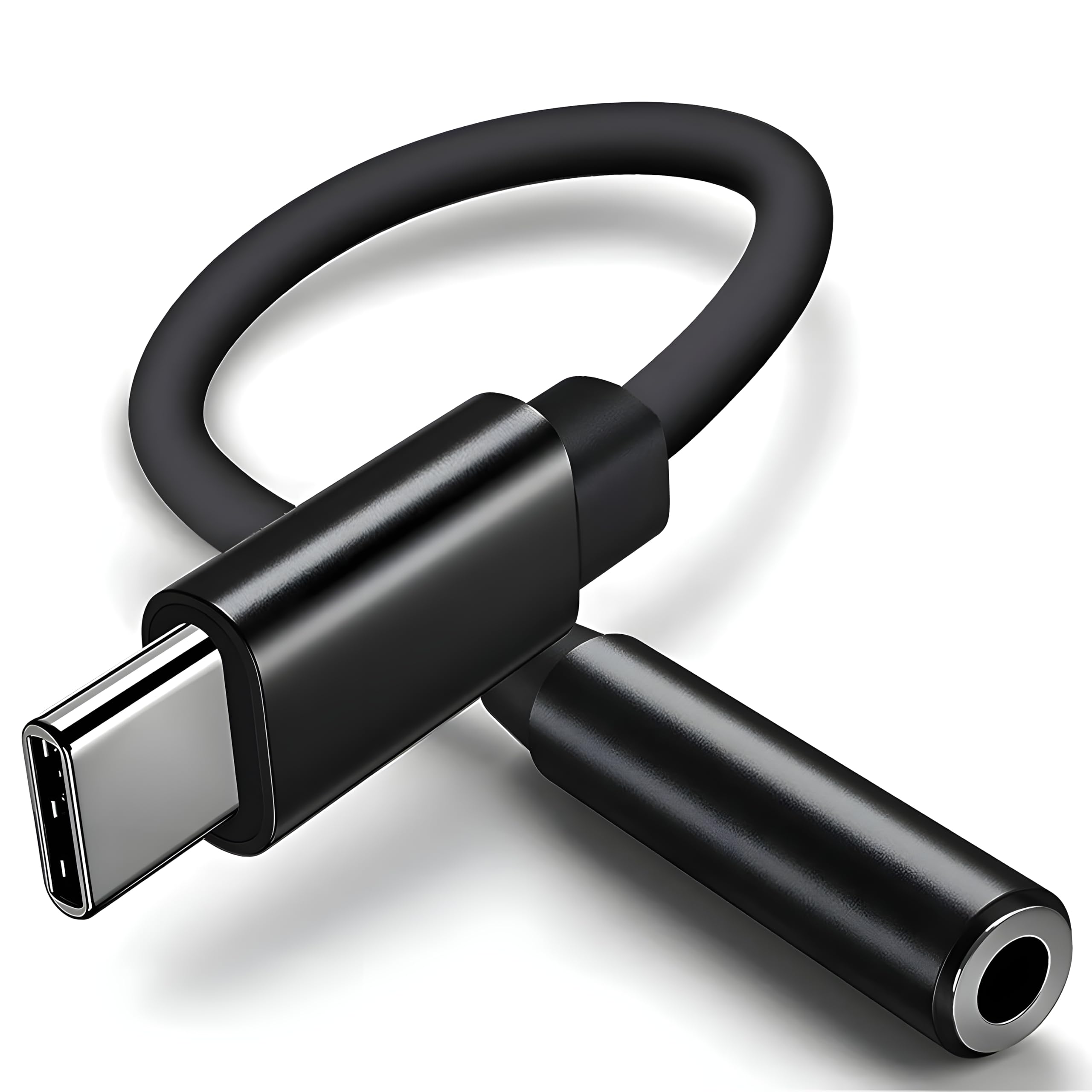 USB C to 3.5mm Jack, USB C to Aux Headphone Aux Digital Audio Earphone Adaptor, USB C Headphone Adapter Aux to USB C for Samsung Galaxy S22,S21 Ultra,S23 FE,Note 20 Ultra, Beats Flex-DAC Chip,Black