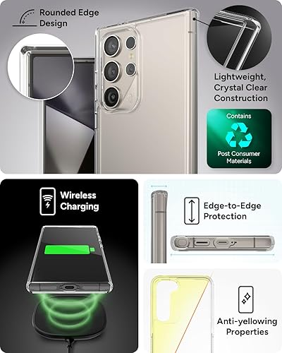 Miniatura 5 de ZAGG Crystal Palace - Funda para Samsung Galaxy S24 Ultrafina, protección mejorada con grafeno, transparente como cristal, resistente a caídas de 13