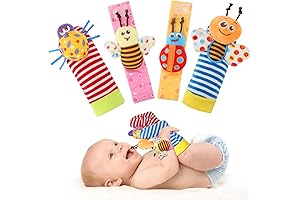 Bloobloomax Baby Rattles Toys for 0-12 Month Old Christmas Gifts