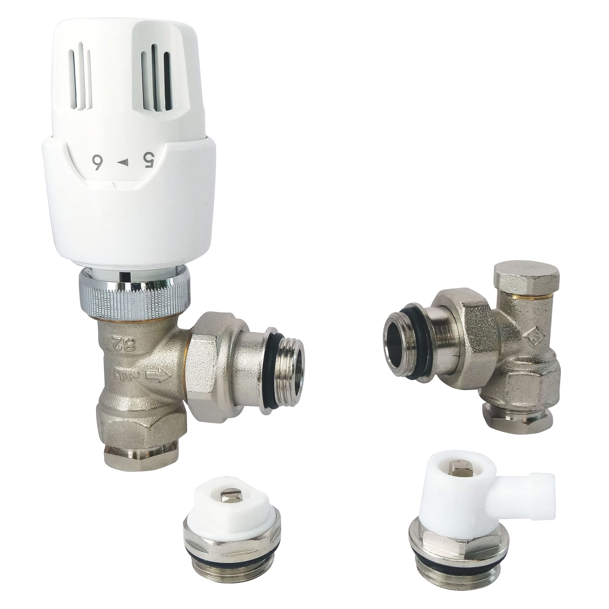 SOMATHERM FOR YOU // 472-15KIT 1 x Complete Thermostatic Set Square 15/21 Nickel-Plated