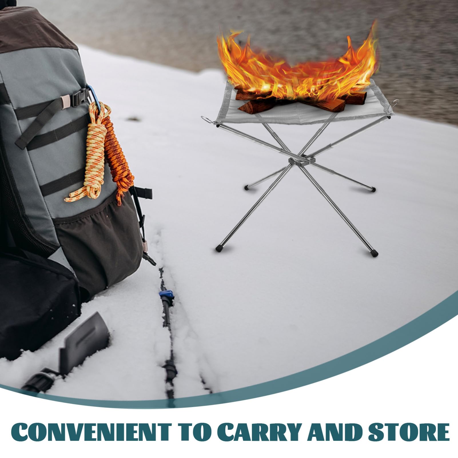 Fournitures De Camping Support De Feu De Camp Portable en Acier Inoxydable Réchaud De Camping pour Une Cuisson Efficace