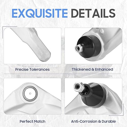 Miniatura 5 de 2WD Brazo de control delantero inferior con rótula y buje de suspensión compatible con BMW E46