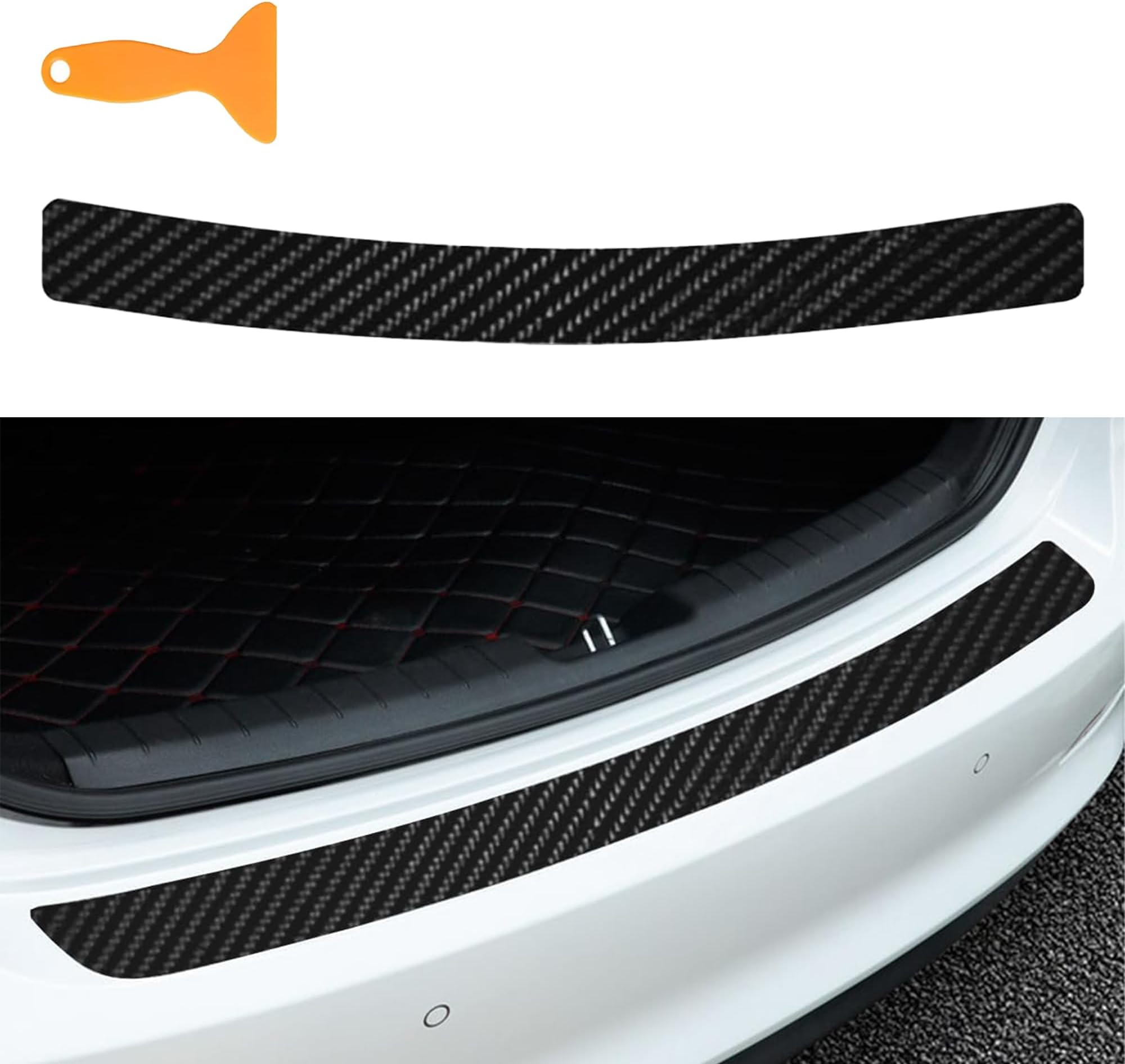 Ladekantenschutz Für Toyota Yaris 2007-2011 - Kohlefaser Heckstoßstangenschutz